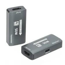 4K Compatible Extender, RJ45 Ports Up to 50M on CAT6 Network, Fits6813