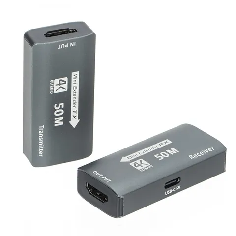 4K Compatible Extender, RJ45 Ports Up to 50M on CAT6 Network, Fits6813