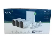 Arlo Pro 4 XL Spotlight 3-Camera Smart Wireless Indoor/Outdoor Security Bundle