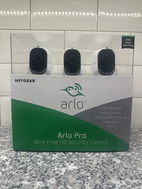 Arlo Pro VMS4330-100NAS 3 Camera HD Security System- NEW Factory Sealed