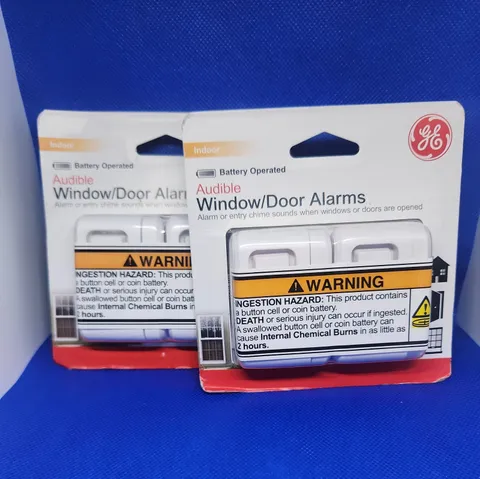 2 GE Personal Security Window Or Door Alarm 2 Pack 45115 - NEW 4 Total Alarms