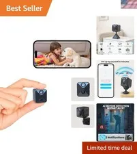Portable 2026 Indoor Security Camera with 4K Clarity & Real-Time Mobile Alerts