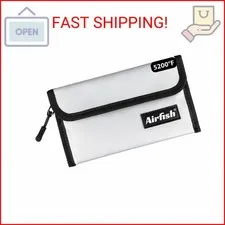 Airfish Fireproof Money Bag, 5 x 8 inches Fireproof Wallet, Waterproof Cash Bag