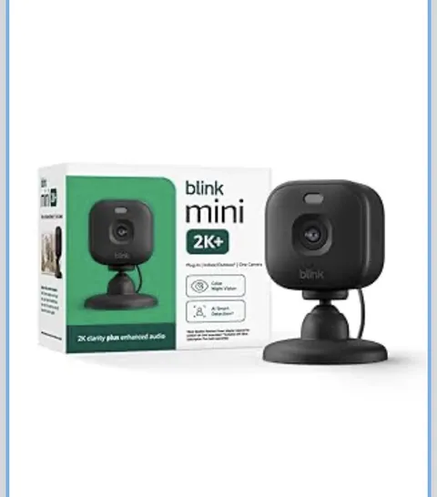 Blink - Mini 2K+ Compact plug-in security camera, 2K video resolution, Black