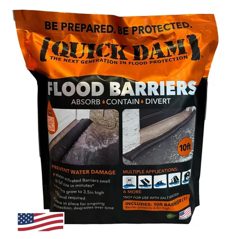 Quick Dam Qd610-1 Water Activated Flood Barrier 10 Feet 1-Pack