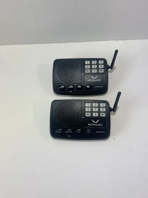 Lot of 2 Hosmart HY777 Wireless Home Intercom System No Cables /Tested