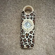 Birdie Leopard Print Personal Alarm with Flashlight and Keyring