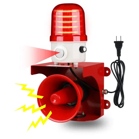 Motion Sensor Alarm with Human 5.86 x 3.85 x 12.16 inches, red