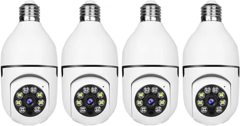 Wireless Light Bulb Security Camera - 2K HD, Motion Detection & Two-Way Talk