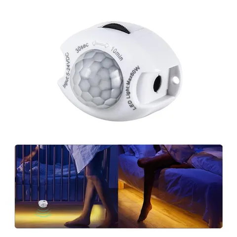 Motion Sensor DC 5V 24V Light Switch Movement Detector Automatic PIR Sen D
