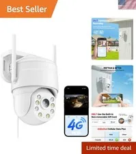 Advanced 4G LTE Security Camera - 2K Video, 24/7 Recording, and Easy App Control