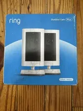 Ring Outdoor Cam Plus, 2 Pack White - Battery Powered - 2K Video NEW & SEALED