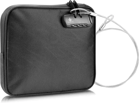 Beach Locking Bag, Portable Safe, Black, 9X7.5 Inch | Anti-Theft Design, Securit