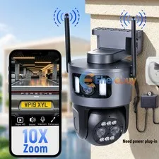 360° Smart Camera 10X Zoom 5G WiFi IP Security Camera System Outdoor Home