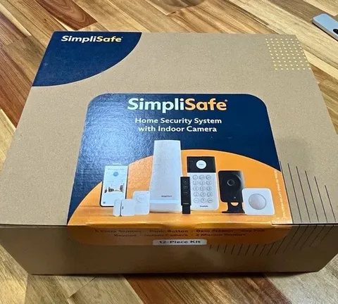SimpliSafe Home Security System 12-Piece Kit w/ Indoor Camera, Keypad & Key Fob