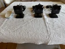 3x Sercomm iCamera2 Wireless Security Camera W/ Cables & Power Supply &  Router