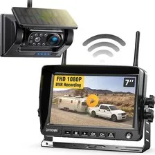 Magnetic Solar Wireless Backup Camera HD1080P 3 Mins DIY Installation DVR 7" IPS