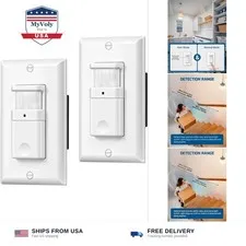 DEWENWILS 2pack Motion Sensor Light Switch，Motion Activated Wall Switch | Sin...