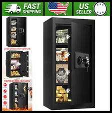 Large Fireproof Waterproof Home Safe with Digital Lock and 3 Shelves
