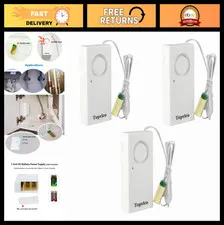 Water Leak Detector Sensor, 120dB Alarm, 37.8" Cable, 3-Pack - Home Safety Alert