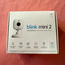 Blink Mini 2 White Indoor/Outdoor 1080p Wi‑Fi Alexa Cam w/ Spotlight, 2‑Way
