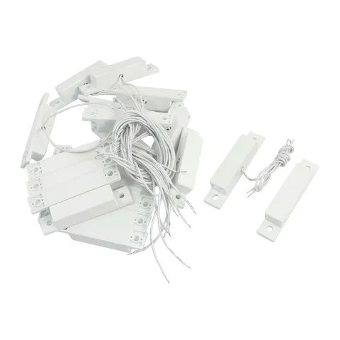 10Sets Screw Surface Mount Wired NC Magnetic Door Contact Reed Switch Alarm