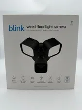 Blink Wired Floodlight Camera 2600 Lumens Smart Security Alexa Black NEW