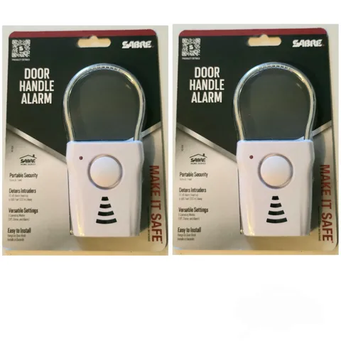 Sabre Home Series 110 DB Sound Range Door Handle Alarm 2pk