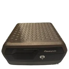 Document Safe Box, Fireproof, Waterproof with Key Lock, Floor Mount, Black