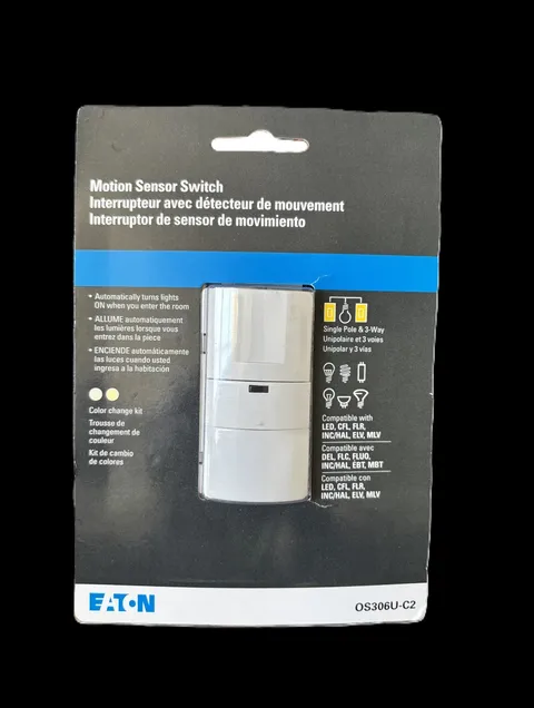 Eaton Motion Sensor Switch OS306U-C2 with Color Change Kit