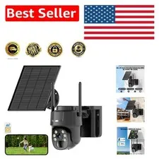 4G LTE Solar Security Camera - No WiFi Required, Pan & Tilt, 2K HD Night Vision