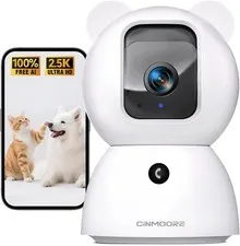 2.5K Pet Camera Indoor 4MP WiFi Security Dog Cat Monitor With 2 Way Audio Night