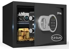 [ 1.2 Cu.ft. ]Safe Box with Key,Digital Security Home Safe,Cabinet Safes for ...