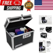 Locking Security Box, Combination Safe for Valuables & Cash, Black | Small sa...