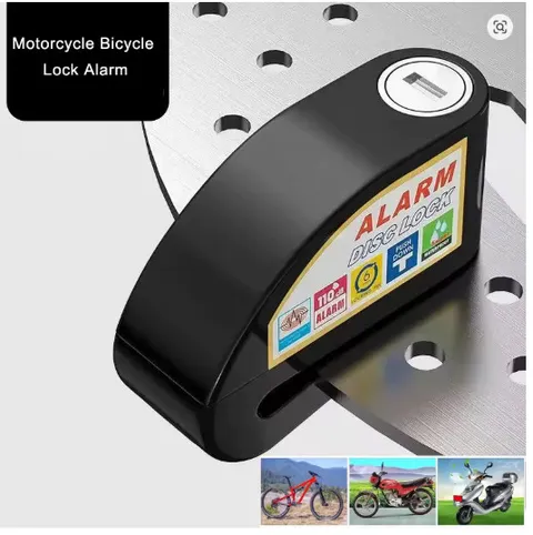 Motorcycle and Bike Disc Lock with 110dB Alarm | Universal Waterproof Anti-Theft