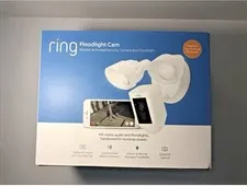 Ring Floodlight Cam Wired Plus Motion-Activated Camera 1080p White New IOB