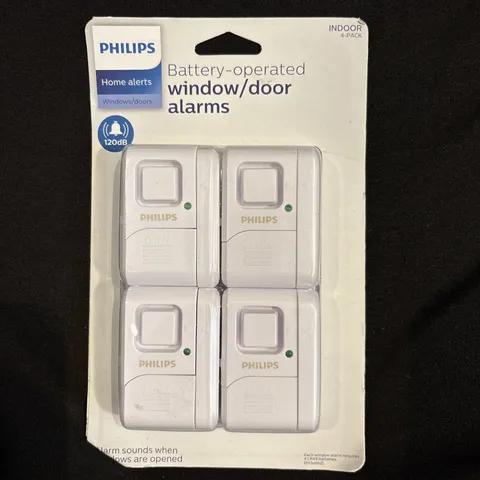 Philips Personal Security Window and Door Alarm, 4 Pack, Wireless, ‎LRM3320W/27