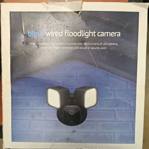 Blink Wired Floodlight Camera Smart Security Camera 2600 Lumens HD Live View NEW