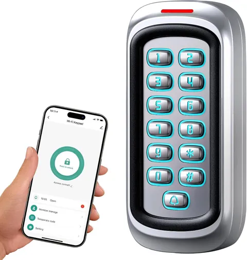 Wireless Wifi Tuya Access Control Keypad, 12V DC Metal Door Access Control | IP6