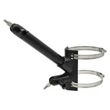 2-in-1 Pole Mount for Outdoor Cameras and Solar Panels, Black