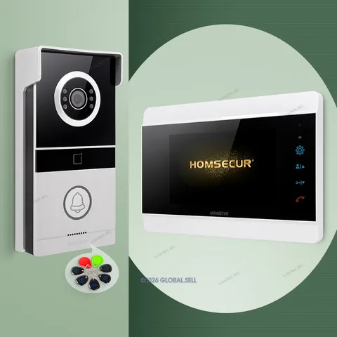 HOMSECURE HD Intercom System Kit With Indoor Monitor And Outdoor Camera