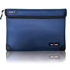 Fireproof Waterproof Money Document Bag, 11"x7.7", Blue