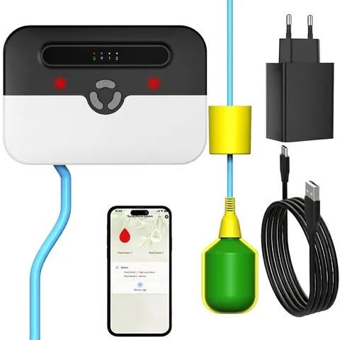 High/Low Sump Pump Alarm WiFi [New Upgrade], Built-in Backup Battery, App Not...