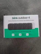 Blink Outdoor 4 (4th Gen) Battery Powered System w/ Sync module 5 camera System