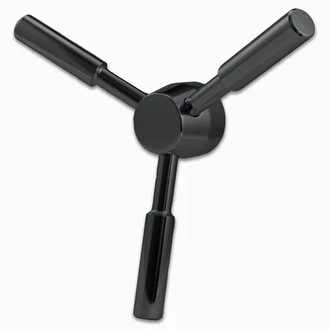 WAH LIN PARTS 3 Spoke Heavy-Duty Black Handle - Safe & Vault Door Handle