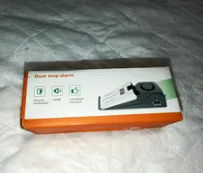 Anti-Theft Door Stop Alarm 120dB Portable Door Wedge, White/Orange