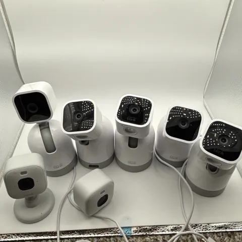 Lot of 6 Blink Security Cameras + Sync Module 2 + USB Cables Power On Tested