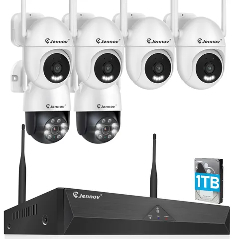 Wireless 5MP Security IP Camera System Outdoor 10CH NVR WIFI Two Way Audio