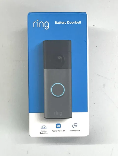 Ring Battery Doorbell 2nd Gen newest model Retinal Vision 2K Speckled Gray BO