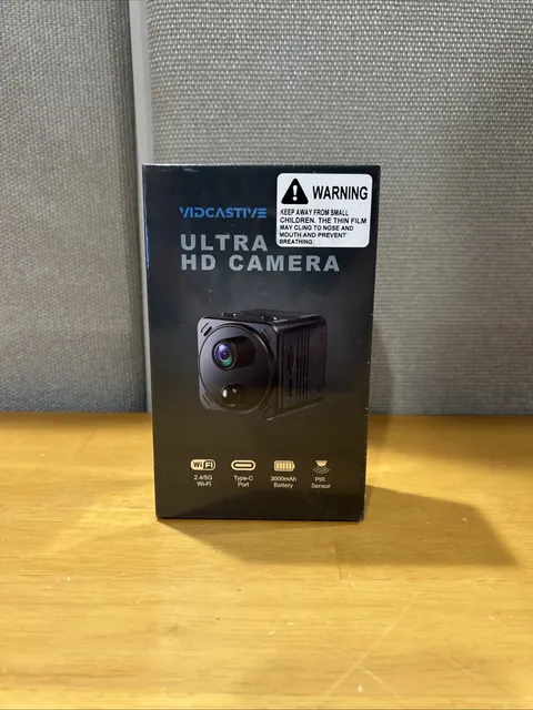 4K Mini Dual-Band 2.4/5GHz WiFi Indoor with AI Human Detection Night Vision New